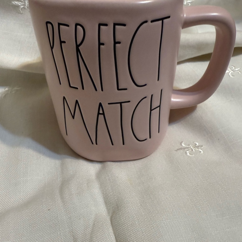 Rae Dunn Pink 'Perfect Match' Mug